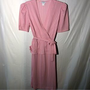 Jane Baar Vintage Cottage Core Pink Dress Size 16